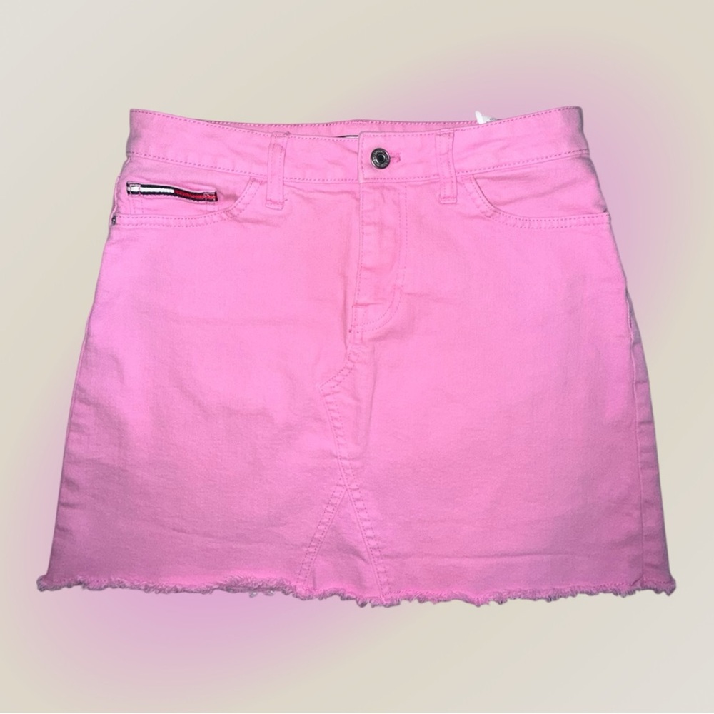Tommy Hilfiger Pink Denim Mini Skirt